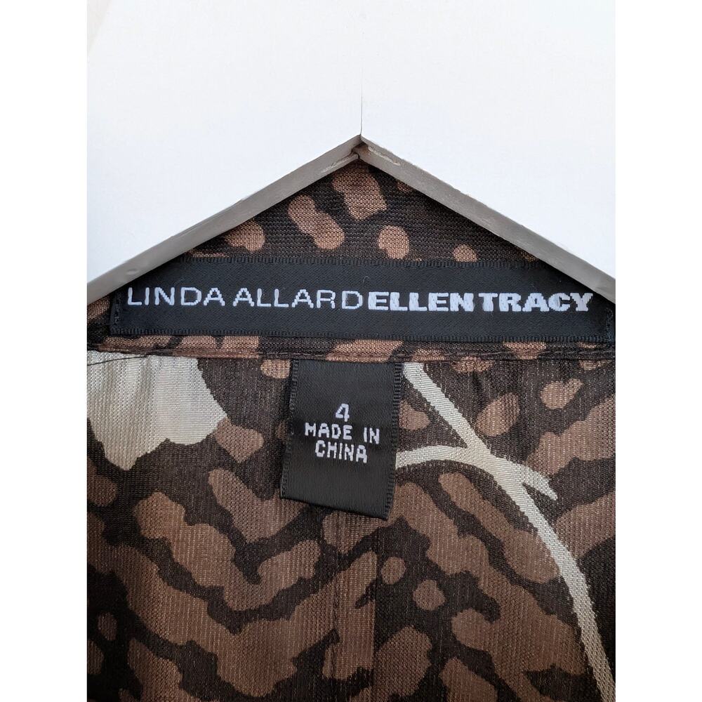 Vintage Linda Allard Ellen Tracy Silk Nylon Button Up - 4 - Picture 6 of 7